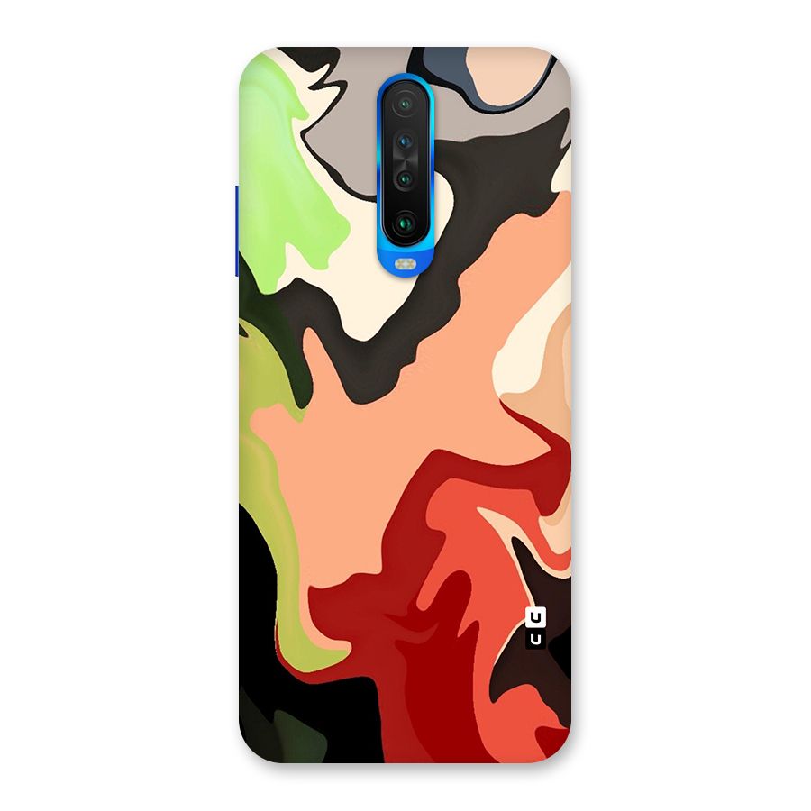 Geometric Abstract Acrylic Oil Pattern Art Back Case for Poco X2