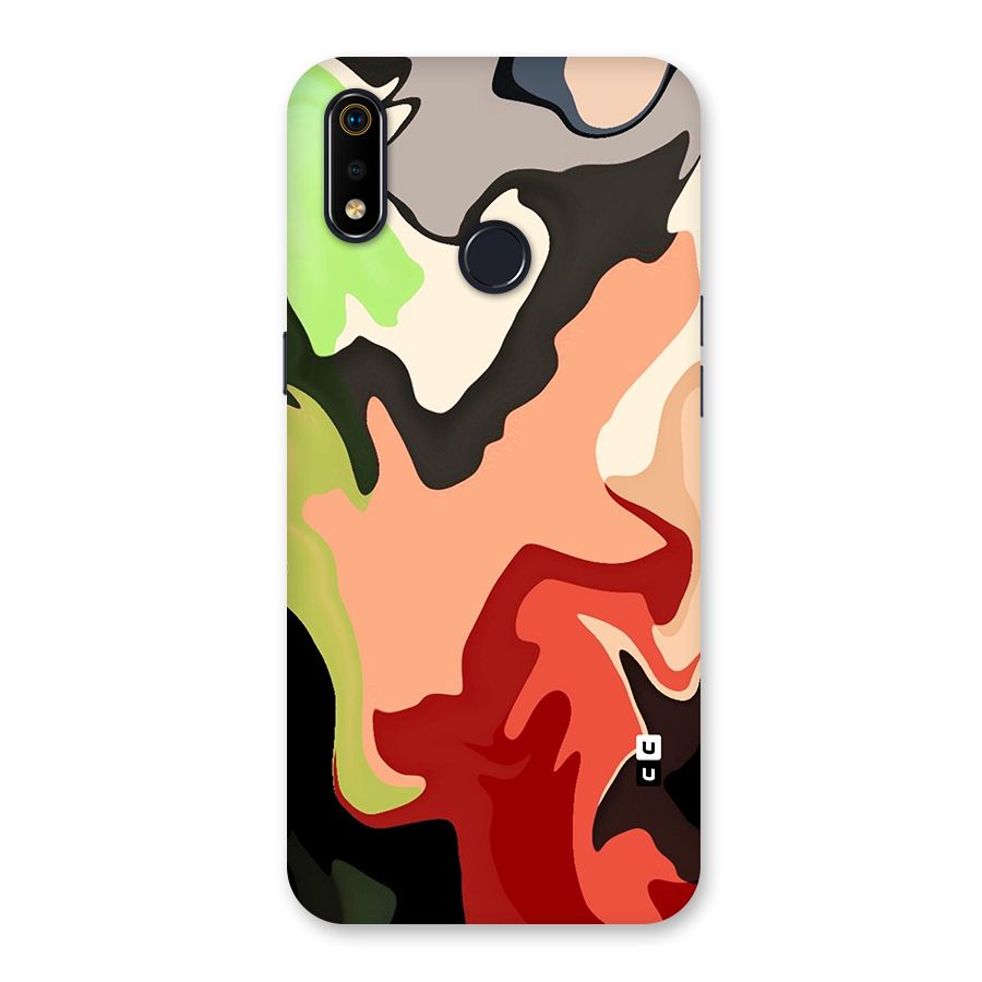 Geometric Abstract Acrylic Oil Pattern Art Back Case for Realme 3i