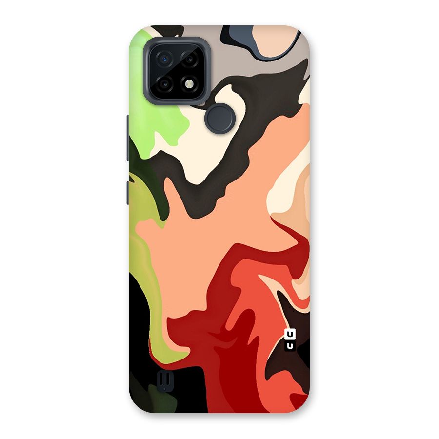 Geometric Abstract Acrylic Oil Pattern Art Back Case for Realme C21