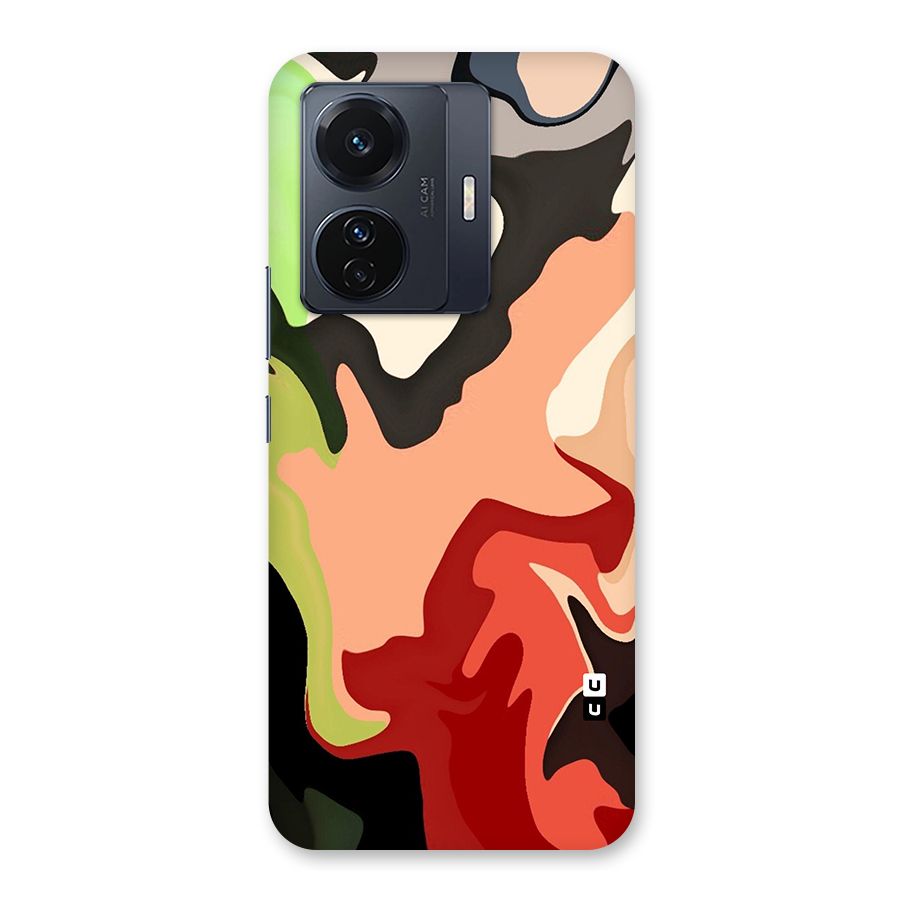 Geometric Abstract Acrylic Oil Pattern Art Back Case for Vivo T1 Pro