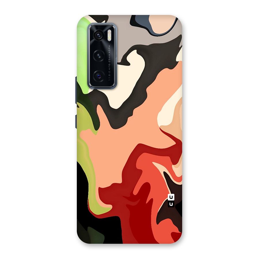 Geometric Abstract Acrylic Oil Pattern Art Back Case for Vivo V20 SE