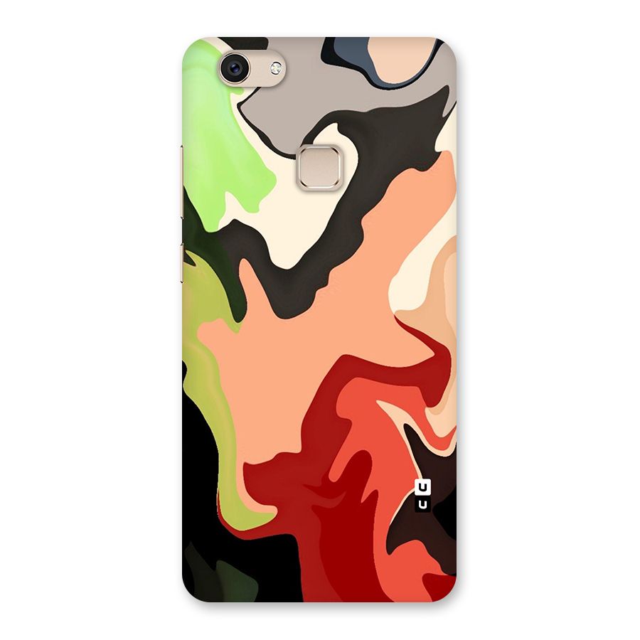 Geometric Abstract Acrylic Oil Pattern Art Back Case for Vivo V7