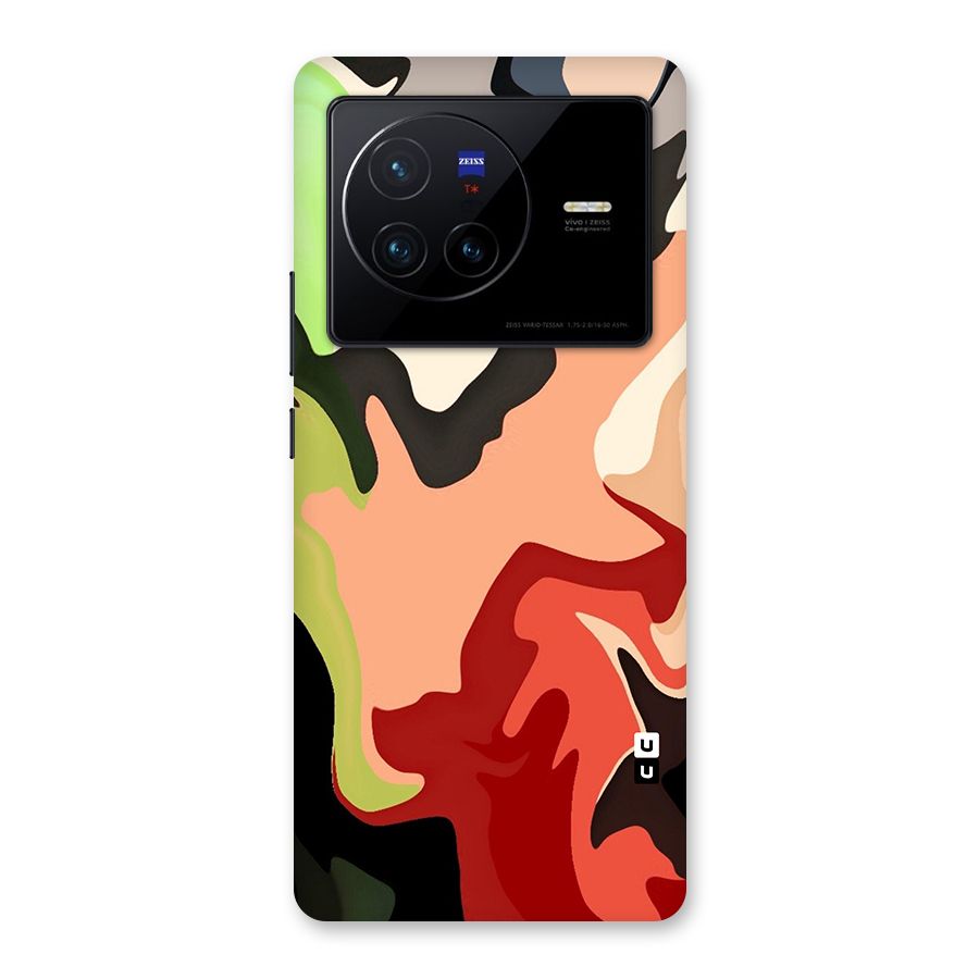 Geometric Abstract Acrylic Oil Pattern Art Back Case for Vivo X80