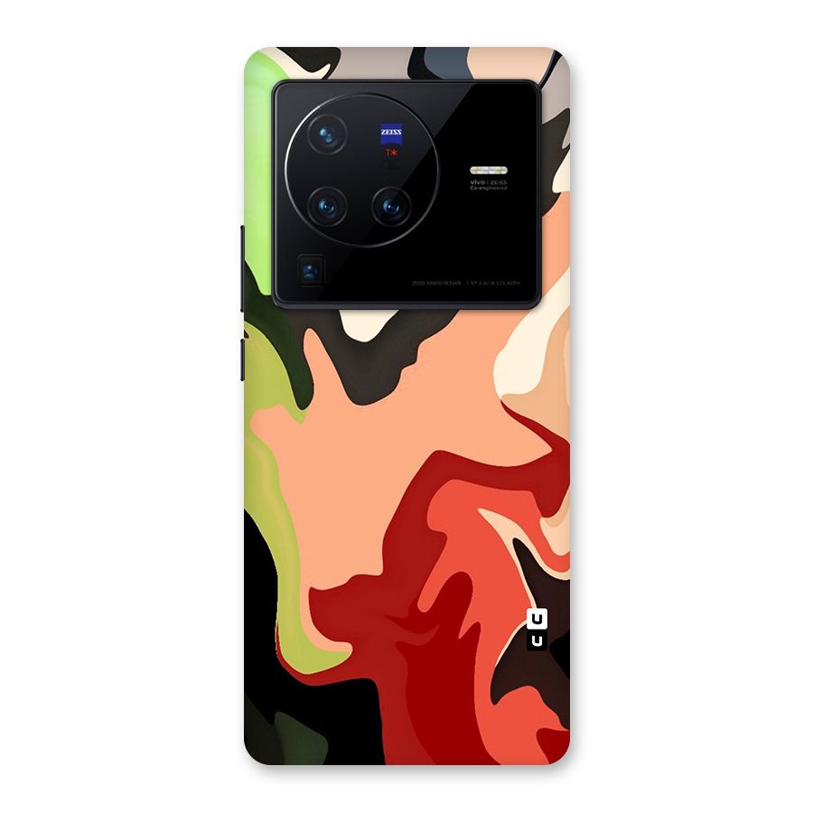 Geometric Abstract Acrylic Oil Pattern Art Back Case for Vivo X80 Pro