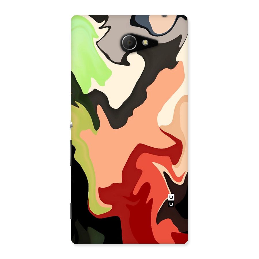 Geometric Abstract Acrylic Oil Pattern Art Back Case for Xperia M2