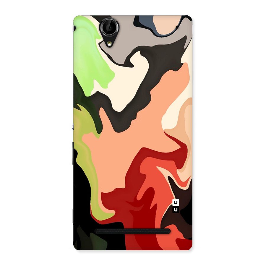 Geometric Abstract Acrylic Oil Pattern Art Back Case for Xperia T2