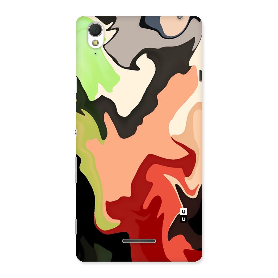Geometric Abstract Acrylic Oil Pattern Art Back Case for Xperia T3