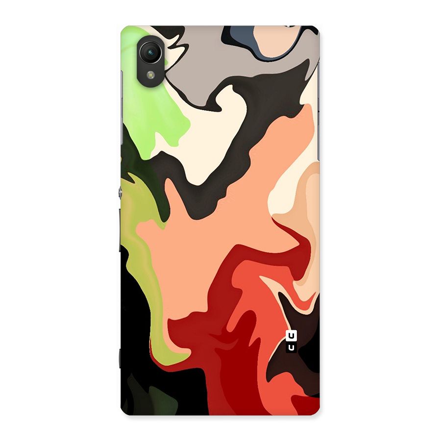 Geometric Abstract Acrylic Oil Pattern Art Back Case for Xperia Z1