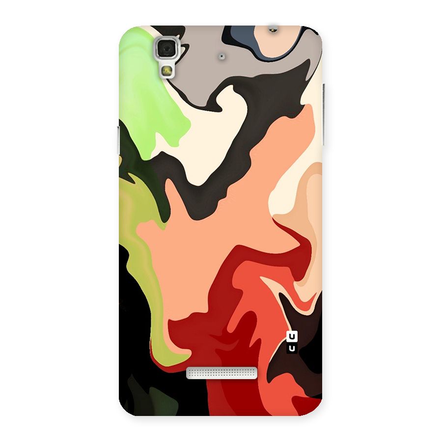 Geometric Abstract Acrylic Oil Pattern Art Back Case for Yureka