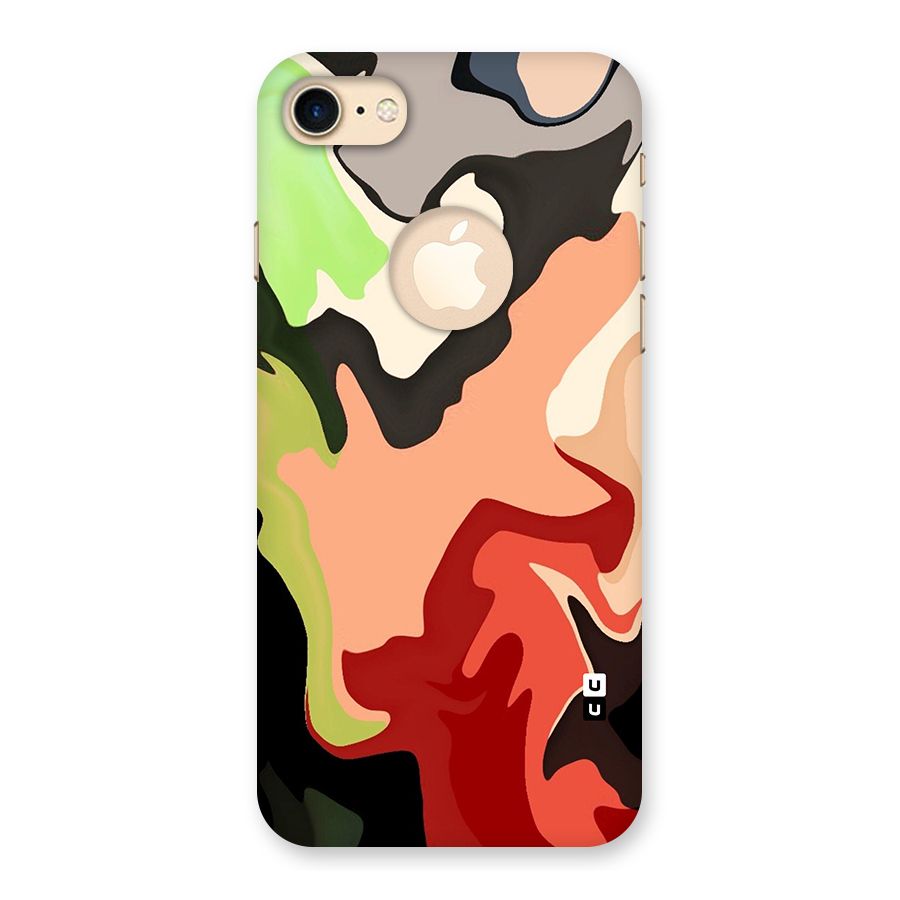 Geometric Abstract Acrylic Oil Pattern Art Back Case for iPhone 7 Logo Cut