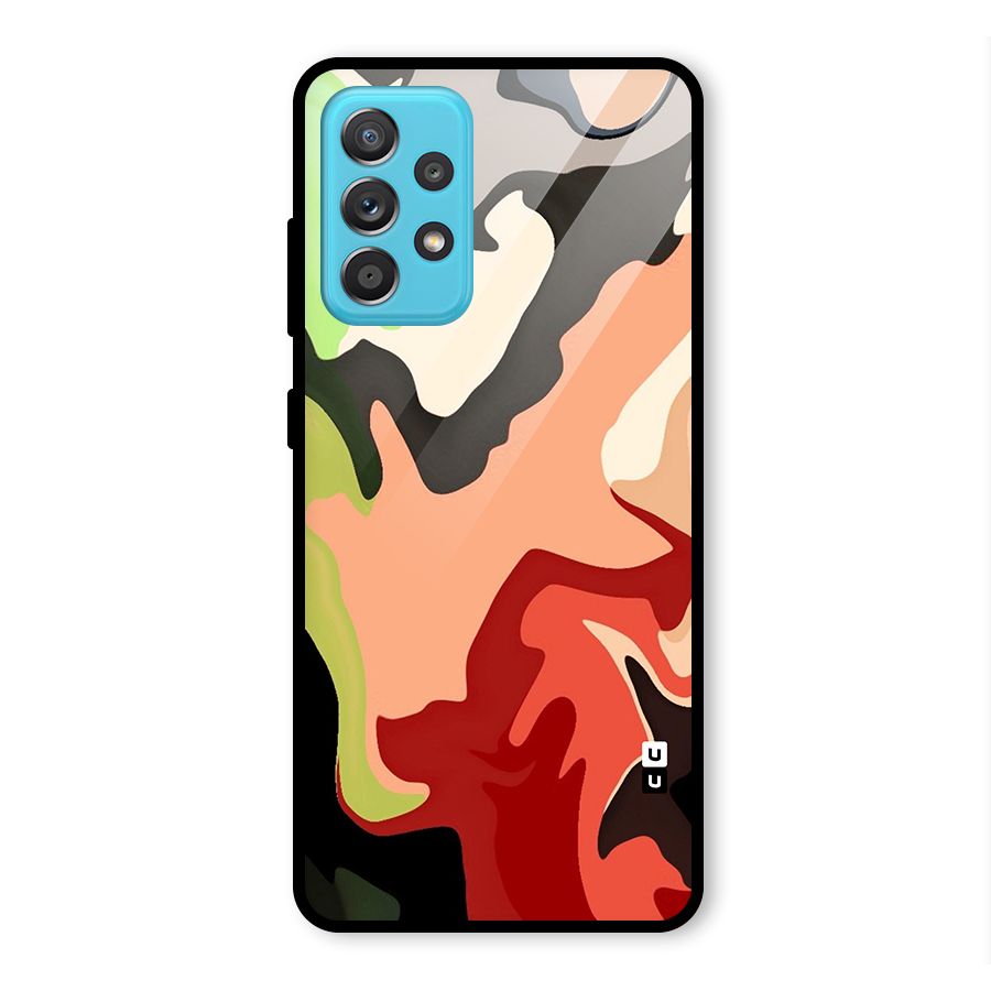 Geometric Abstract Acrylic Oil Pattern Art Glass Back Case for Galaxy A52