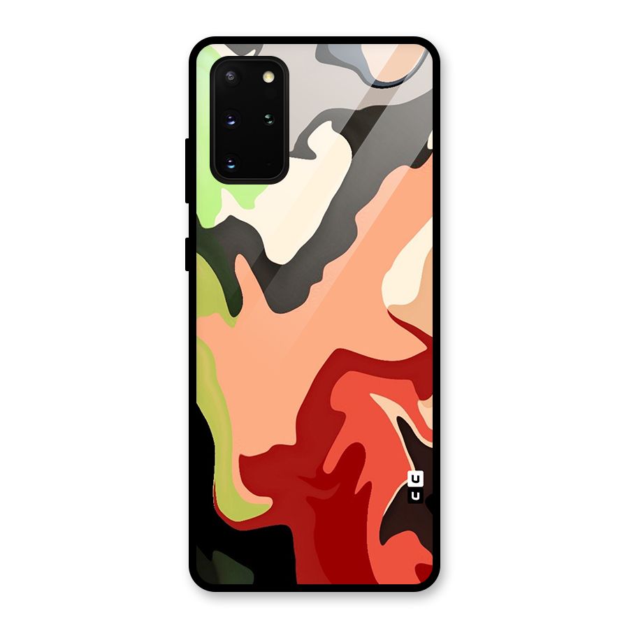 Geometric Abstract Acrylic Oil Pattern Art Glass Back Case for Galaxy S20 Plus