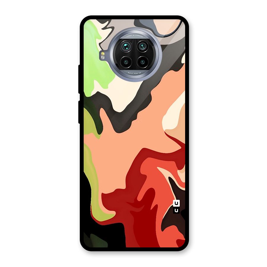 Geometric Abstract Acrylic Oil Pattern Art Glass Back Case for Mi 10i
