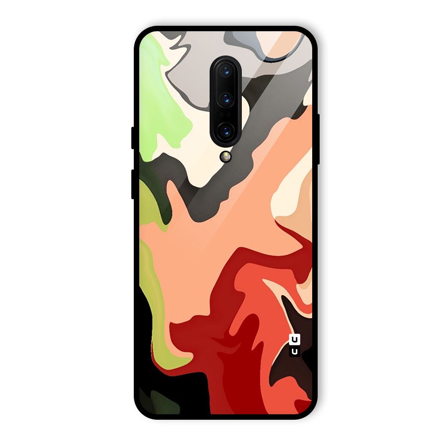 Geometric Abstract Acrylic Oil Pattern Art Glass Back Case for OnePlus 7 Pro