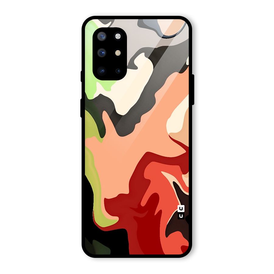 Geometric Abstract Acrylic Oil Pattern Art Glass Back Case for OnePlus 8T