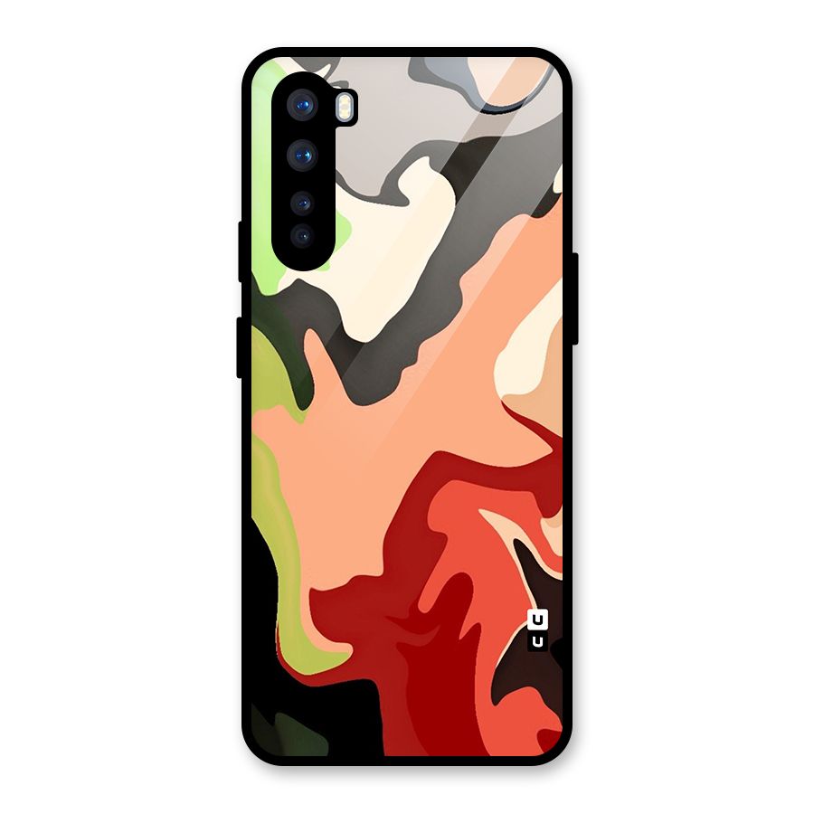 Geometric Abstract Acrylic Oil Pattern Art Glass Back Case for OnePlus Nord