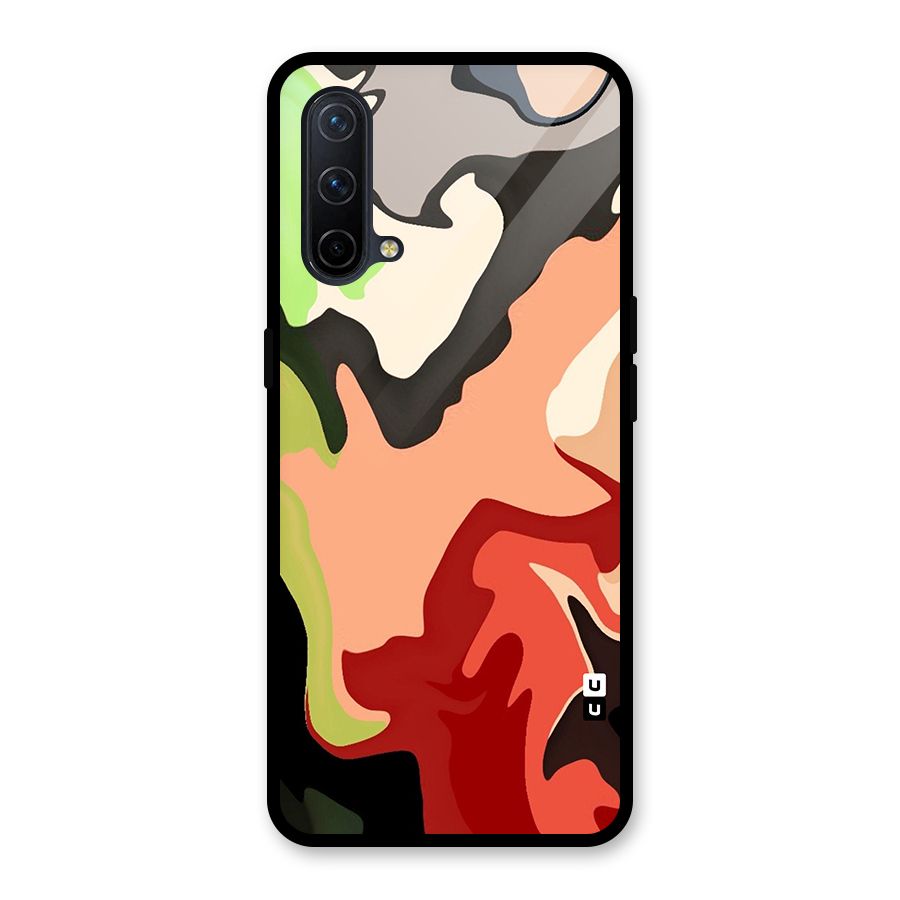 Geometric Abstract Acrylic Oil Pattern Art Glass Back Case for OnePlus Nord CE 5G