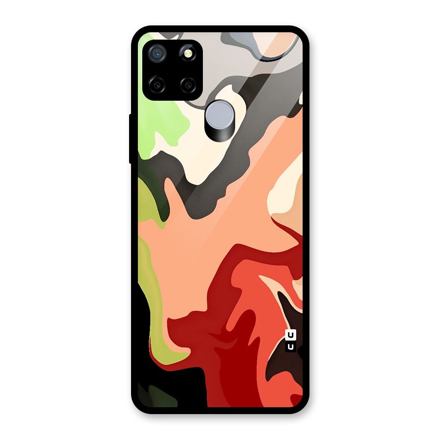 Geometric Abstract Acrylic Oil Pattern Art Glass Back Case for Realme C12