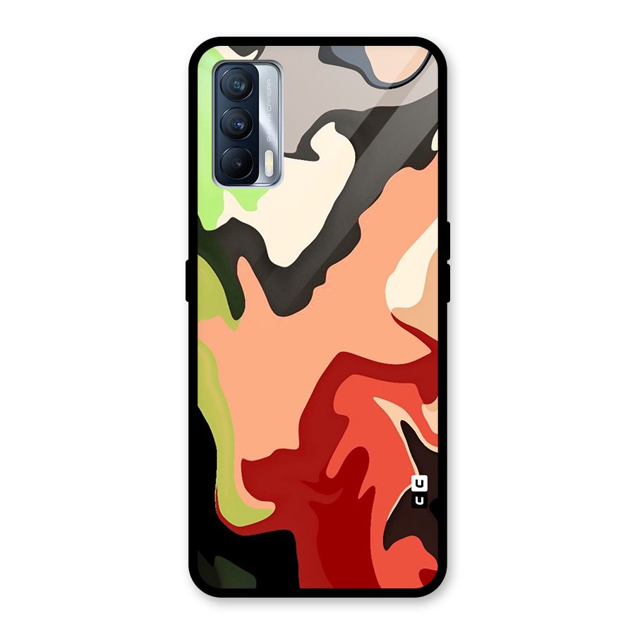 Geometric Abstract Acrylic Oil Pattern Art Glass Back Case for Realme X7