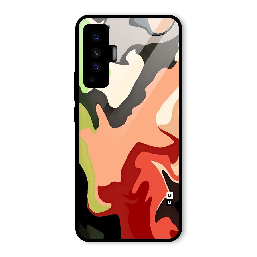 Geometric Abstract Acrylic Oil Pattern Art Glass Back Case for Vivo X50