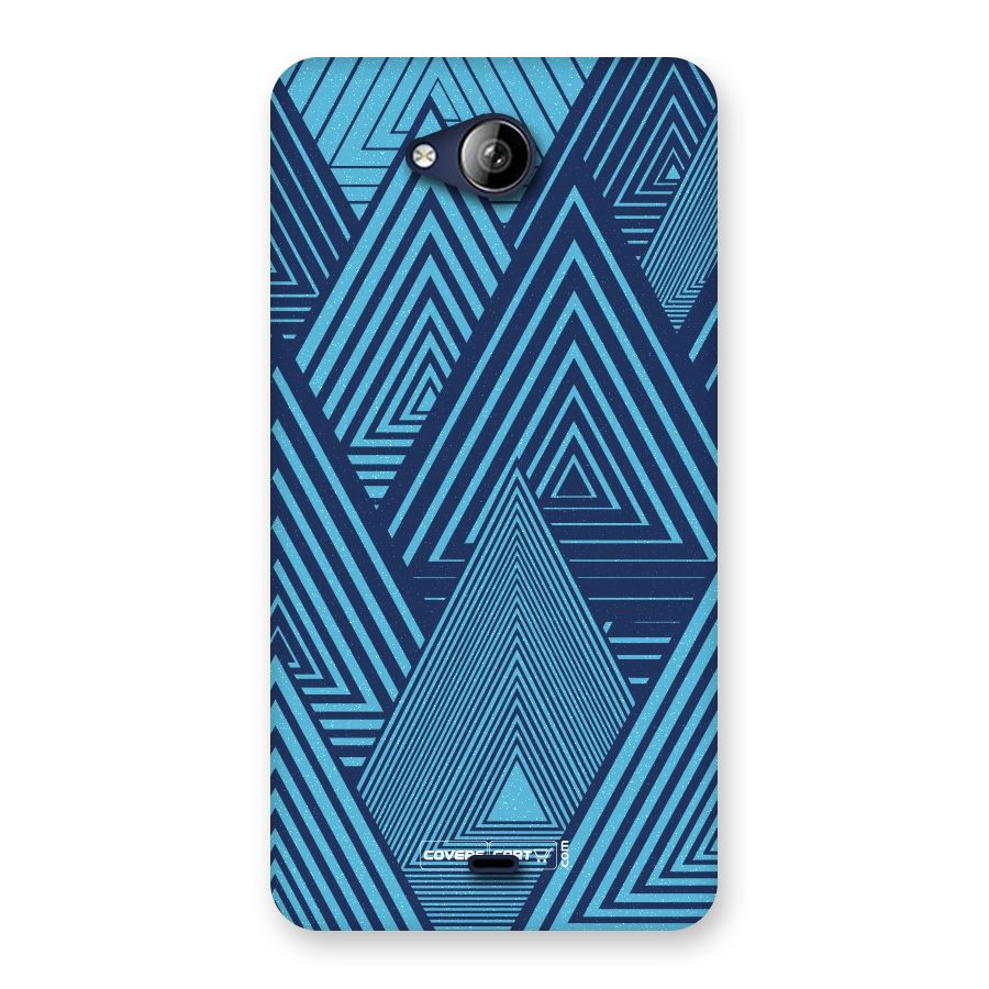 Geometric Blue Print Back Case for Canvas Play Q355
