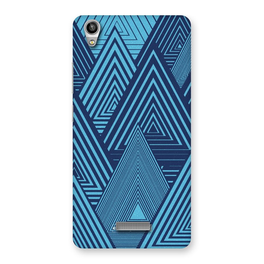 Geometric Blue Print Back Case for Lava-Pixel-V1