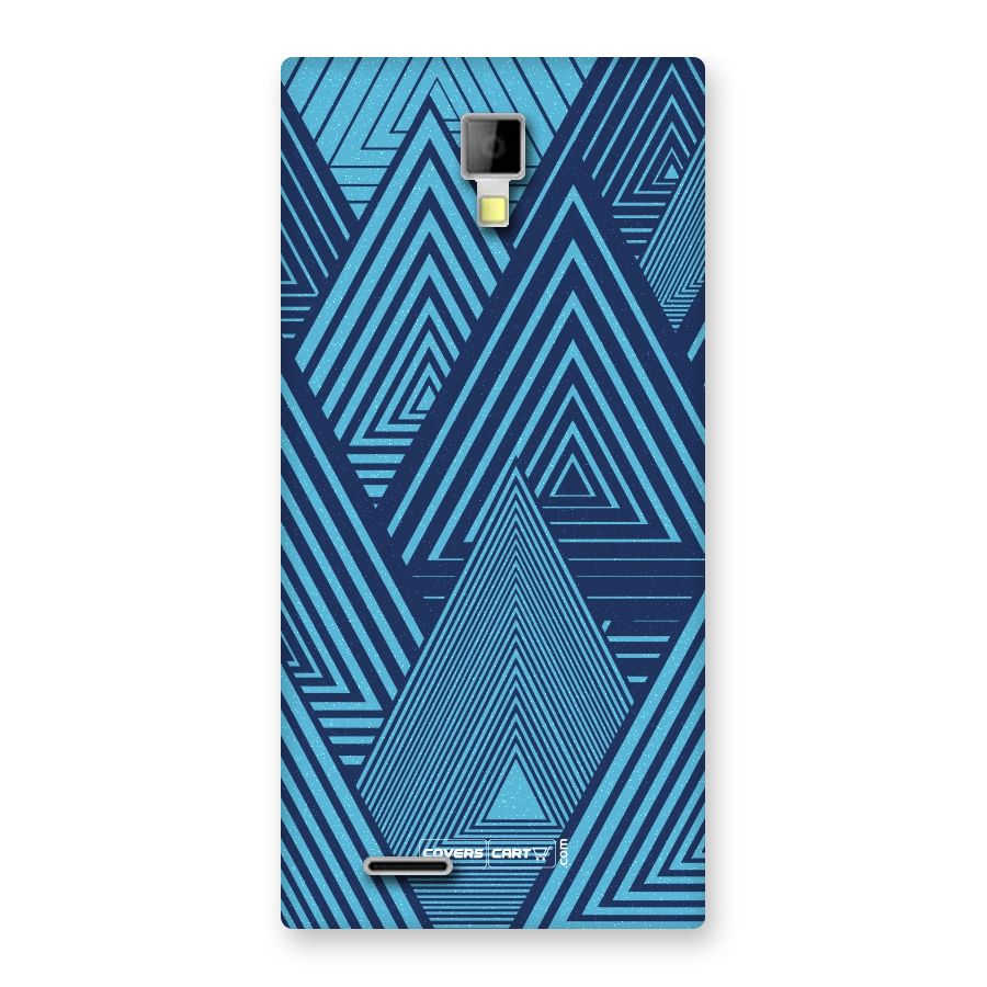 Geometric Blue Print Back Case for Micromax Canvas Xpress A99