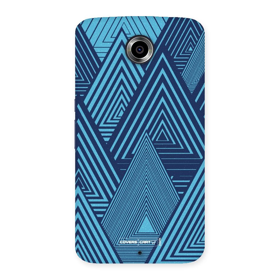 Geometric Blue Print Back Case for Nexsus 6