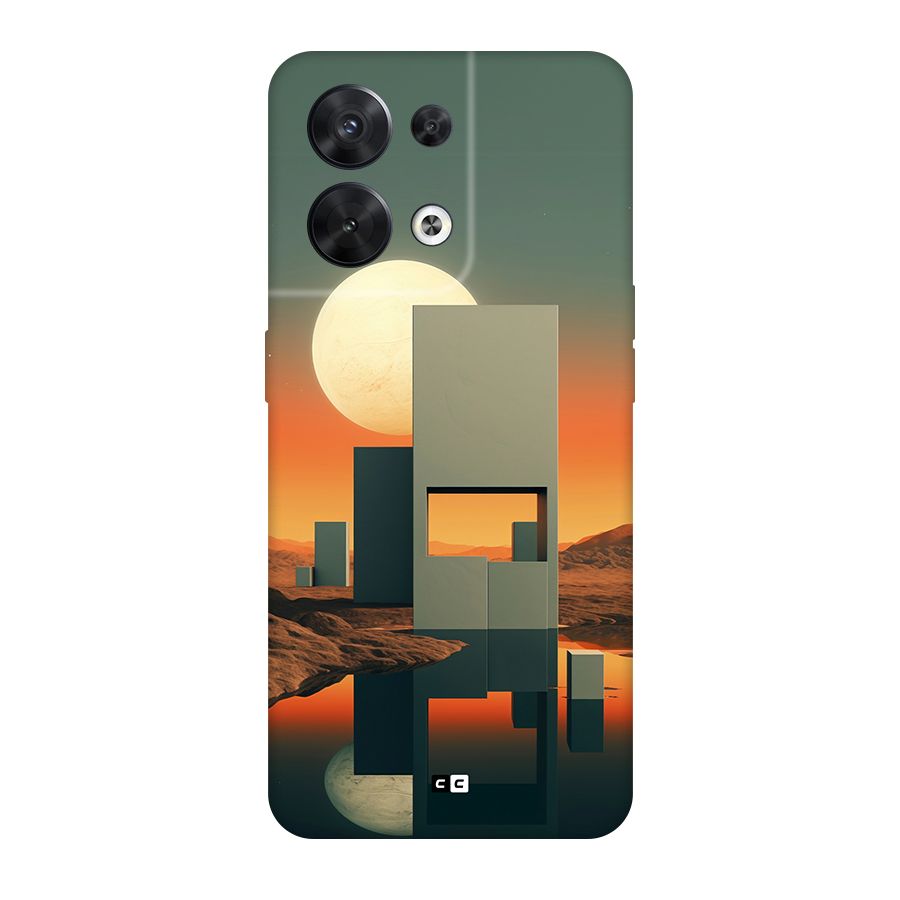 Geometric Sculpture Back Case for Oppo Reno8 5G