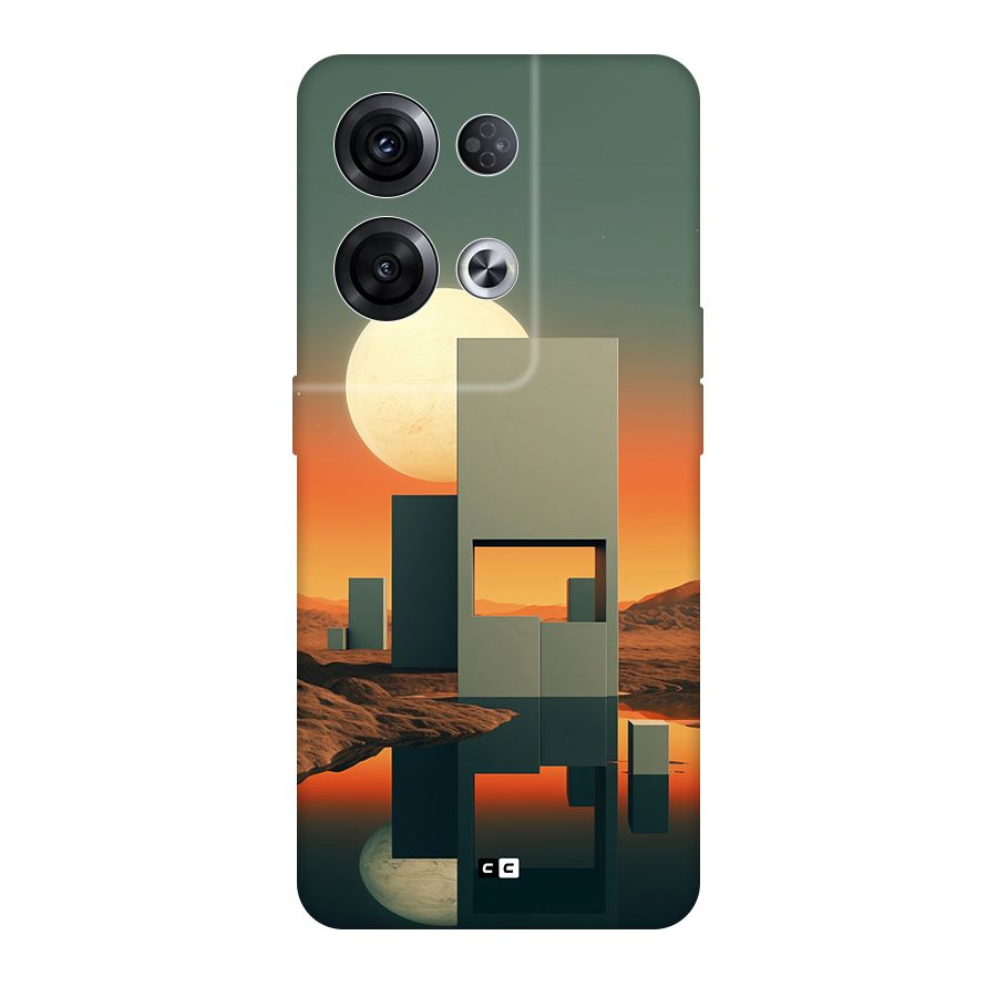 Geometric Sculpture Back Case for Oppo Reno8 Pro 5G