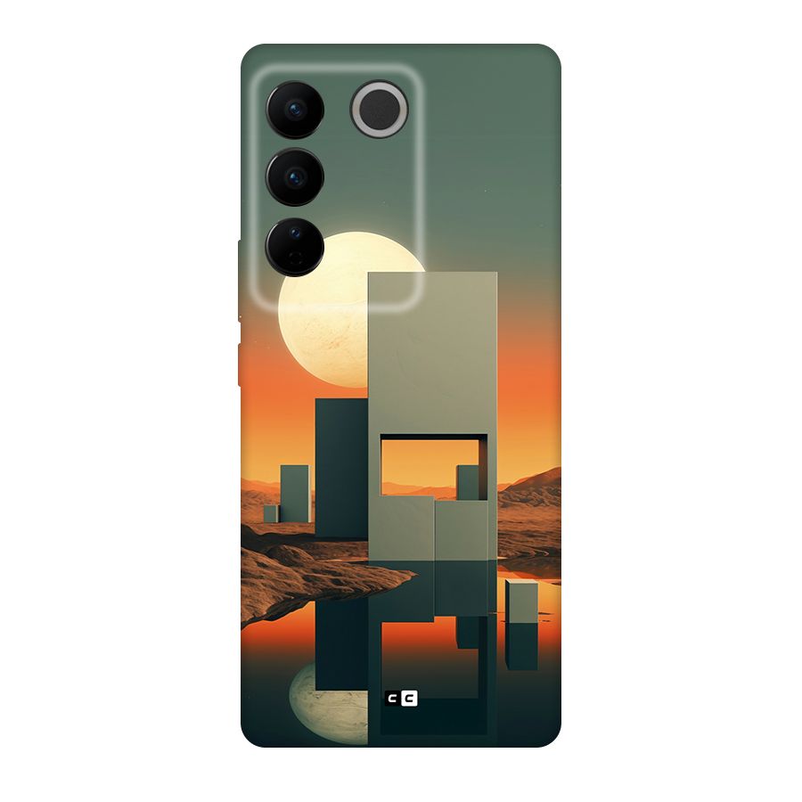 Geometric Sculpture Back Case for Vivo V27