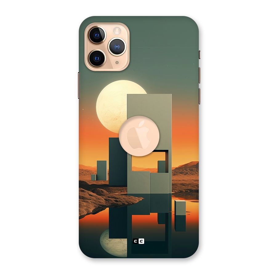 Geometric Sculpture Back Case for iPhone 11 Pro Max Logo Cut
