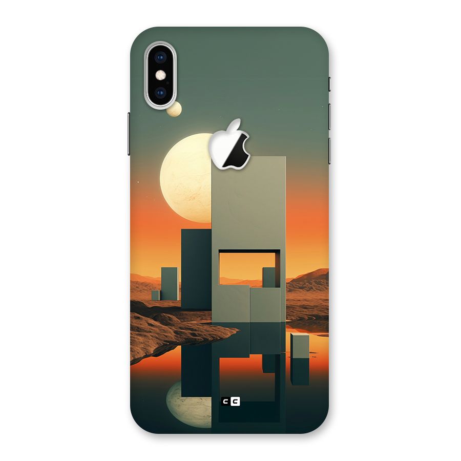 Geometric Sculpture Back Case for iPhone XS Max Apple Cut