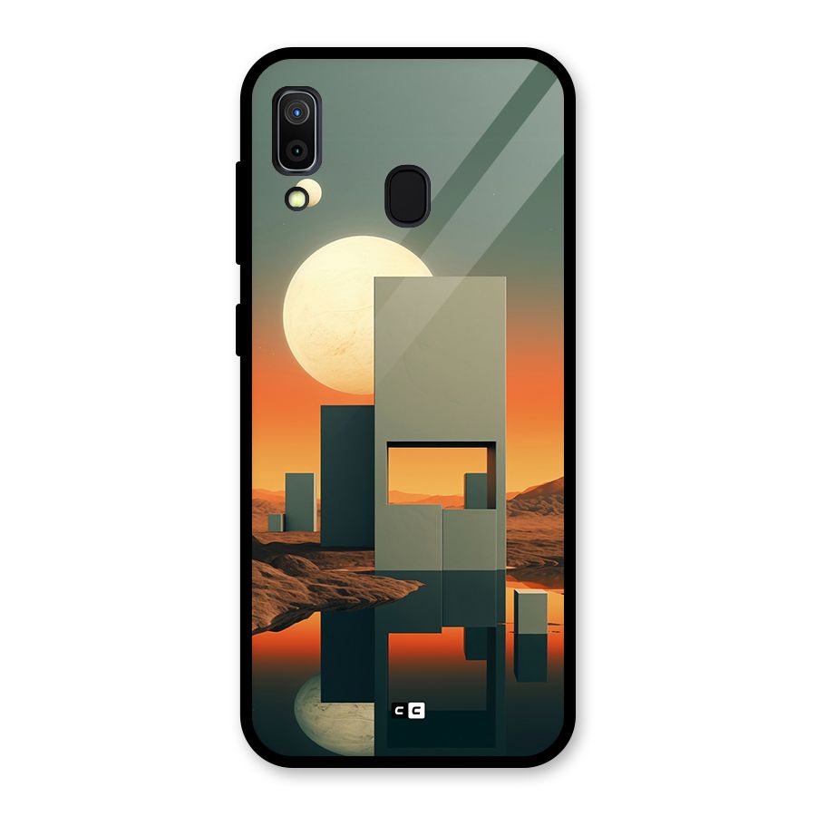 Geometric Sculpture Glass Back Case for Galaxy A30