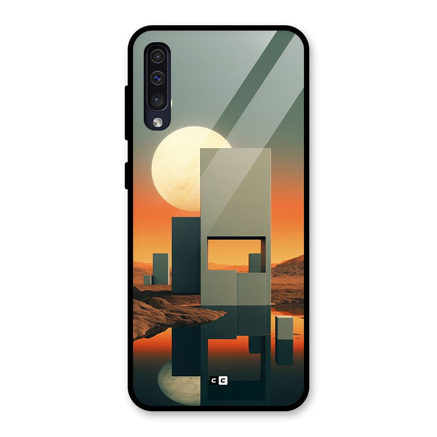 Geometric Sculpture Glass Back Case for Galaxy A50s