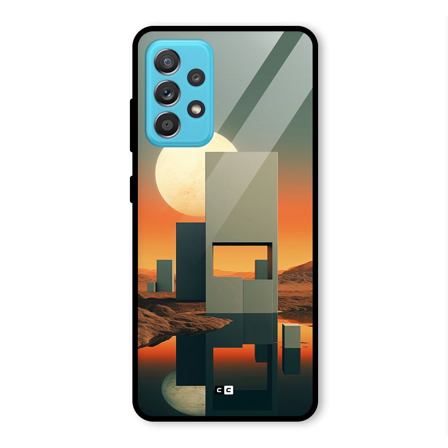 Geometric Sculpture Glass Back Case for Galaxy A52s 5G