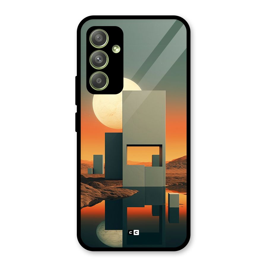 Geometric Sculpture Glass Back Case for Galaxy A54