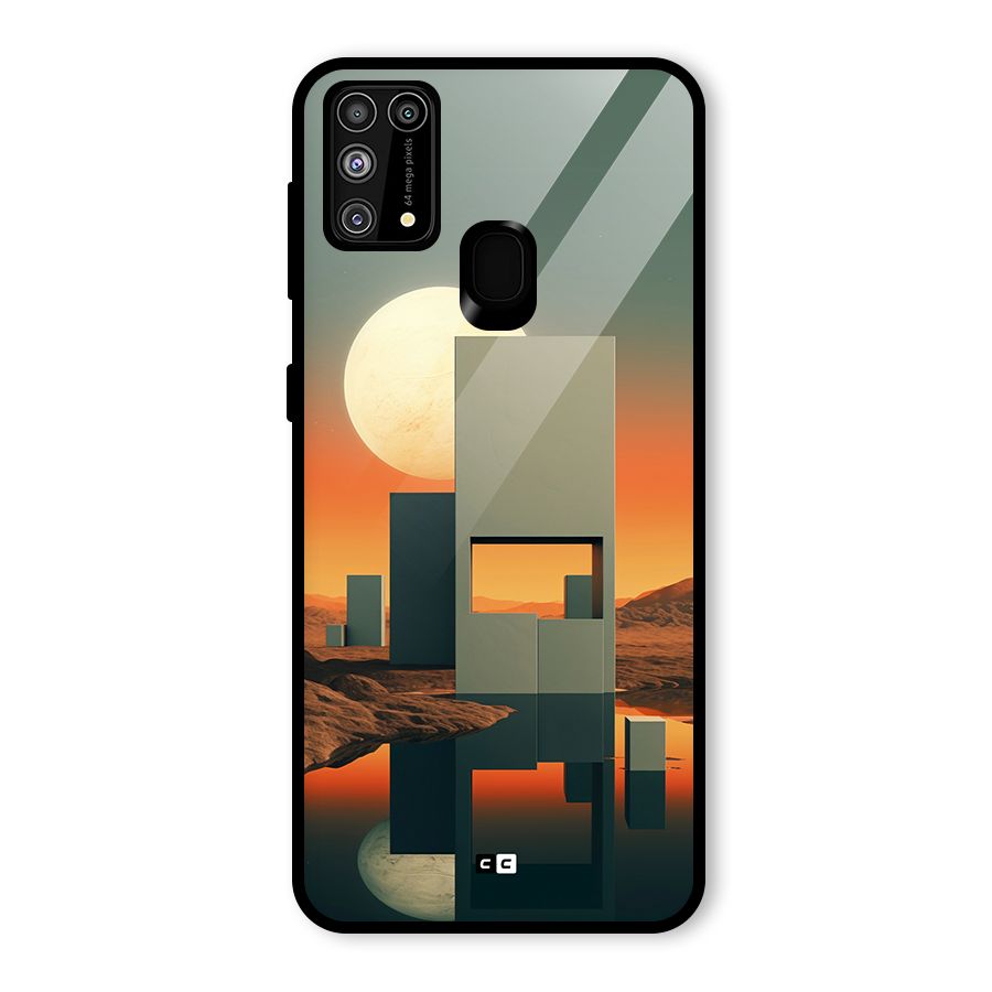 Geometric Sculpture Glass Back Case for Galaxy F41