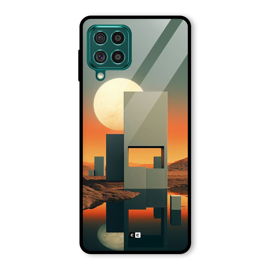 Geometric Sculpture Glass Back Case for Galaxy F62