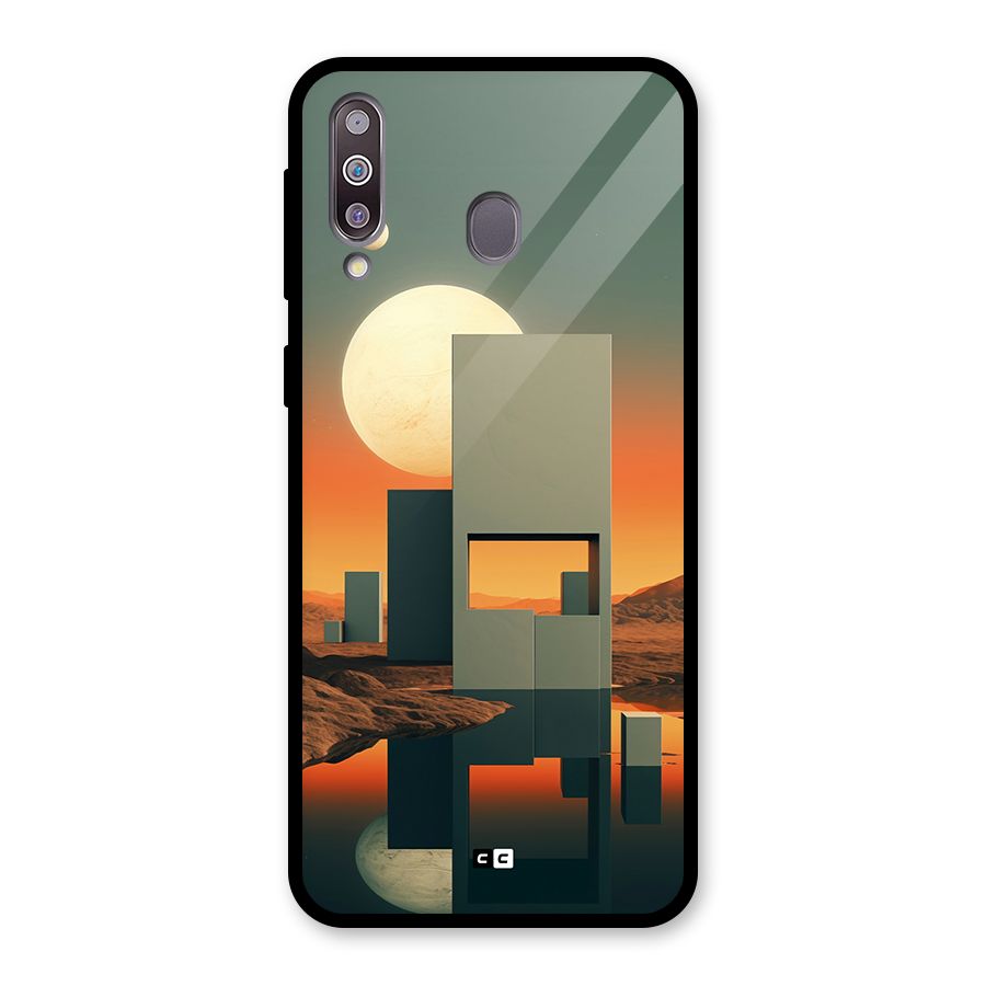 Geometric Sculpture Glass Back Case for Galaxy M30