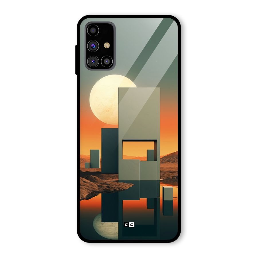 Geometric Sculpture Glass Back Case for Galaxy M31s