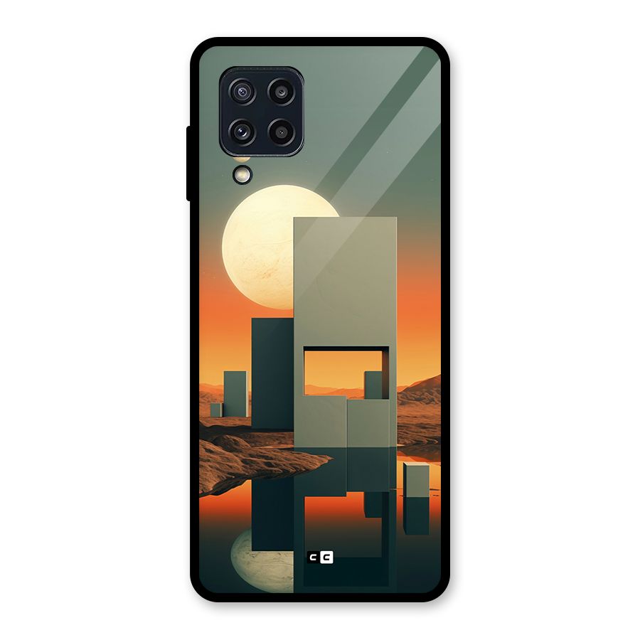 Geometric Sculpture Glass Back Case for Galaxy M32