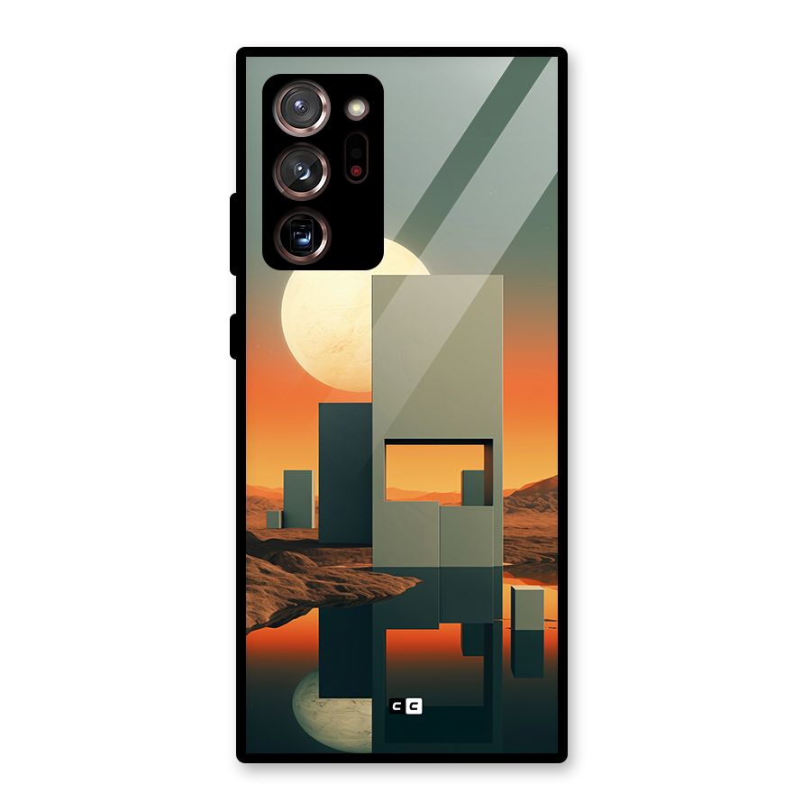 Geometric Sculpture Glass Back Case for Galaxy Note 20 Ultra 5G