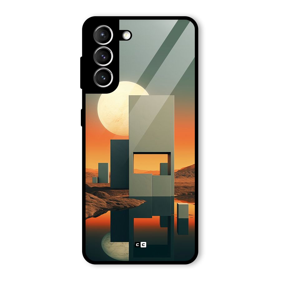Geometric Sculpture Glass Back Case for Galaxy S21 5G