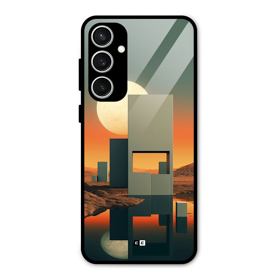 Geometric Sculpture Glass Back Case for Galaxy S23 FE