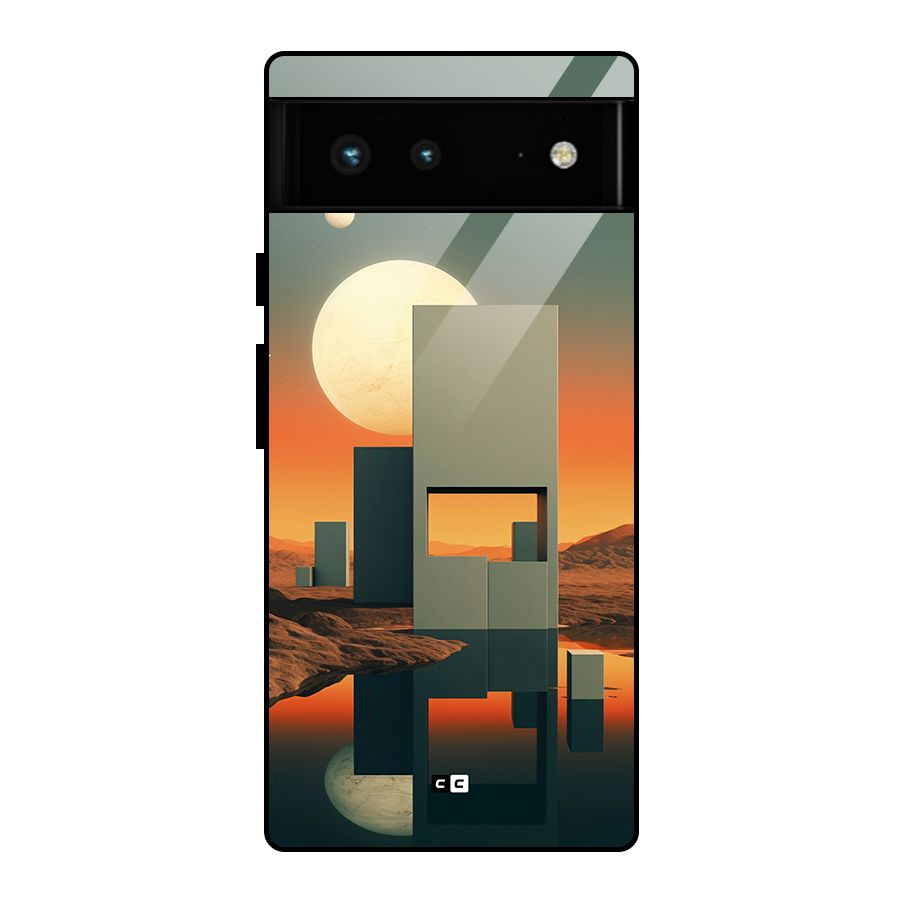 Geometric Sculpture Glass Back Case for Google Pixel 6