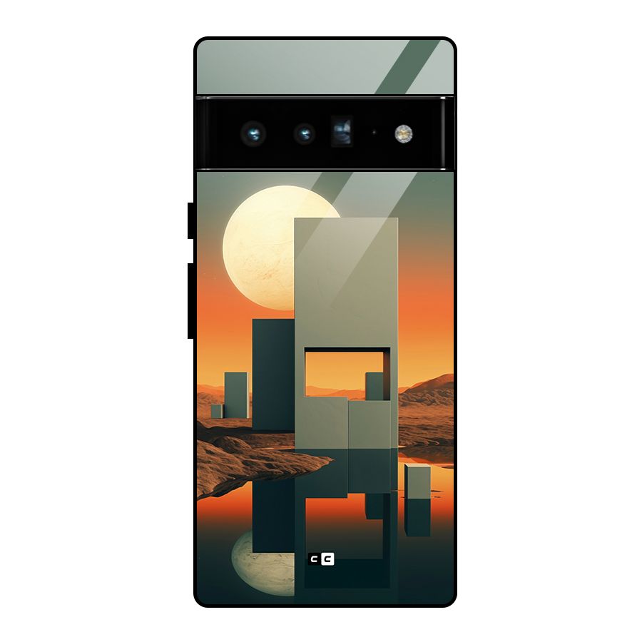 Geometric Sculpture Glass Back Case for Google Pixel 6 Pro