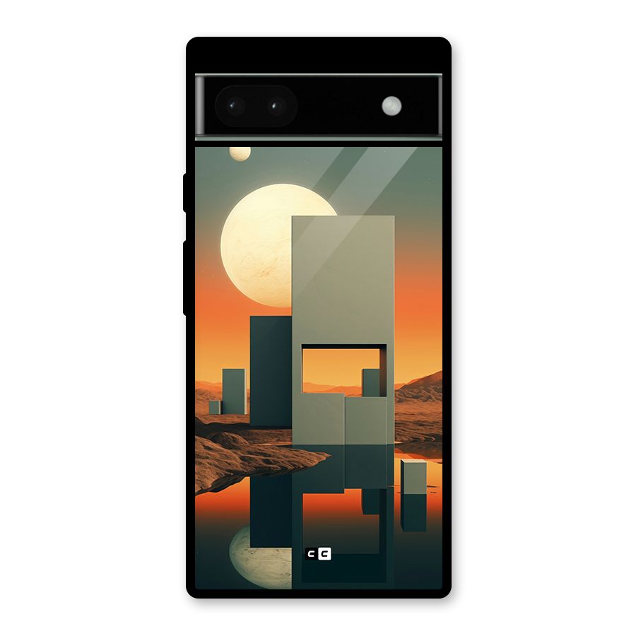 Geometric Sculpture Glass Back Case for Google Pixel 6a