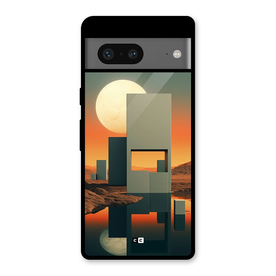 Geometric Sculpture Glass Back Case for Google Pixel 7