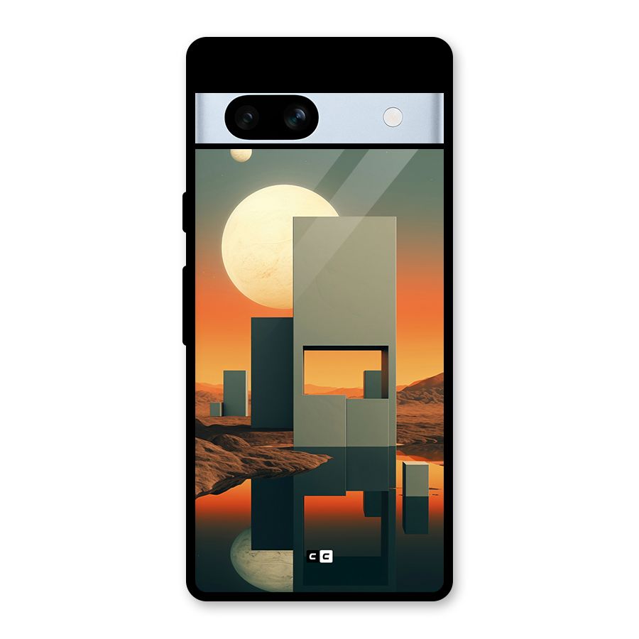 Geometric Sculpture Glass Back Case for Google Pixel 7a